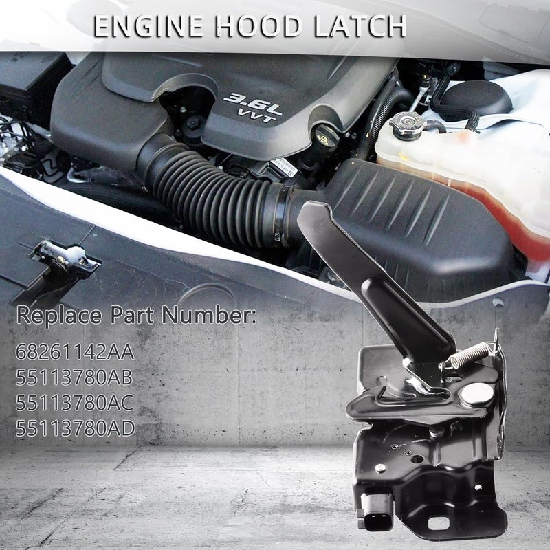 Predep Hood Latch Compatible for Dodge Charger Chrysler 300 2011-2021 Replacement Hood Lock 68261142AA - Image 3